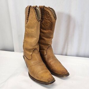 DURANGO Crush 11" Western Tan Cowgirl Heel Boots #RD3478 Women's Size 6